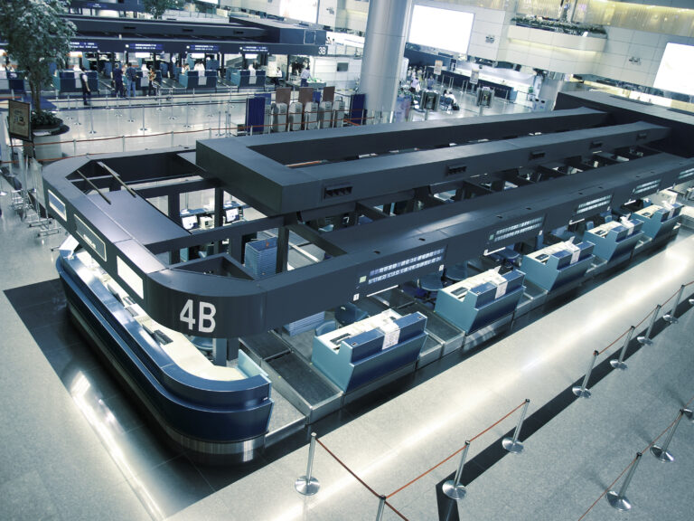 Check in counter in airport