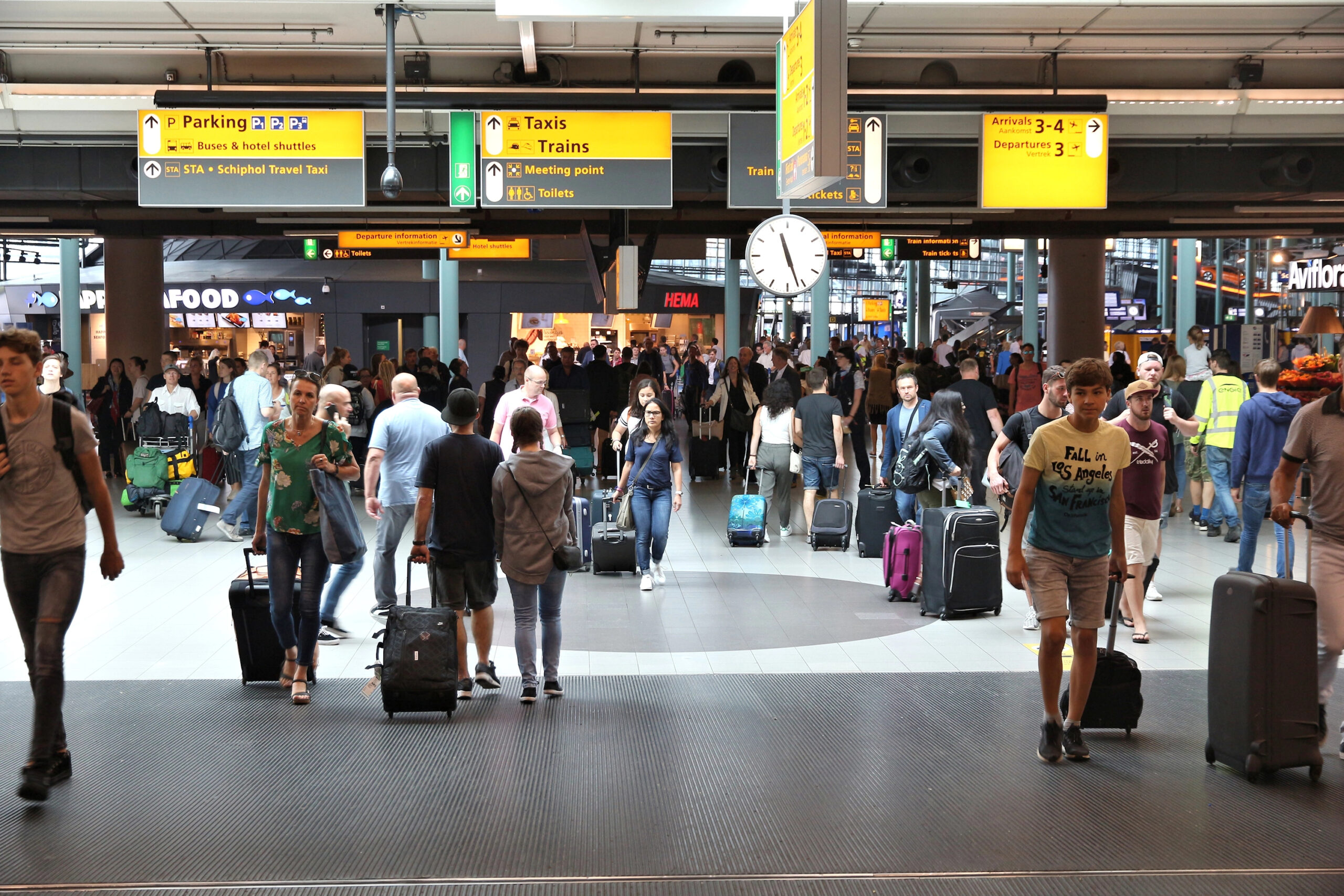 Airport security screening area
